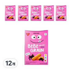 캐미키즈 베베그레인 유아곡물과자, 12개, 블루베리, 40g