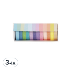 裝飾紙膠帶 0.75cm*2m 12捲入, 3組, 混色