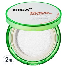 NATURE REPUBLIC Green Derma溫和積雪草大容量防曬氣墊 SPF50+ PA++++, 25g, 2個