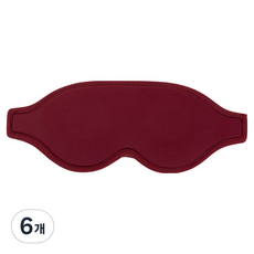 Luneta 旅行用睡眠眼罩 勃根地酒紅, 1入, 6個