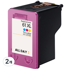 올데이컴퍼니 HP 61 XL 컬러 호환 잉크, 혼합색상, 2개 혼합색상, 2개