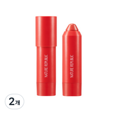 네이처리퍼블릭 에코크레용 립벨벳 2.8g, 핑크브리즈, 2개