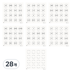 indi.k 圓形簡約調味料貼紙, 16入, 28個