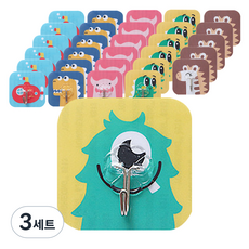 인테리어 이쁘니 캐릭터 벽걸이 고리 30종 세트, 랜덤발송, 3세트