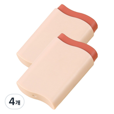 Goems 旅行用 長形 迷你 藥盒 淺粉色 9.3 x 6.3 x 2 cm, 4個