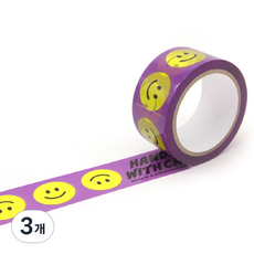 아프로캣 스마일시리즈 박스테이프 48mm x 40m, 스마일, 3개