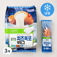 풀무원 모짜렐라 치즈폭포 핫도그 (냉동), 80g, 10개입, 3개