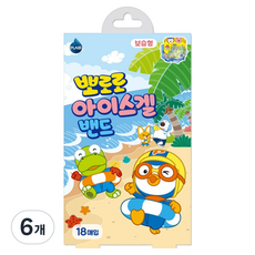 플레이드 뽀로로 아이스겔밴드 보습형, 6개, 18개입