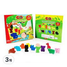 [Dong-A]Toru 動物蠟筆, 3個, 12色, 12色