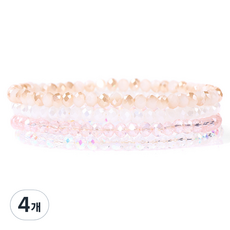 Homesell 瑜珈冥想彈性手鍊 香檳金 18cm, 4個