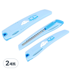 buyhearts 大耳狗喜拿 小型美工刀 2入 + 大型美工刀 套組, 單一顏色, 2套