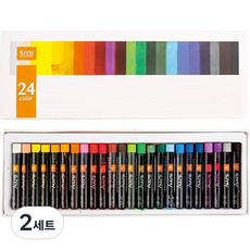 엔젤 오일 파스텔 02 미니 세트, 24색, 2세트