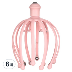 Goodsome 清爽頭部按摩器 18爪 17.5 x 10.5 cm, 6個, 粉紅色