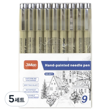 ABM 書法繪圖筆 9件組, 5套, 單一顏色