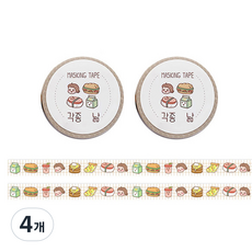 Rangcat Mall Narm's Story 紙膠帶 各種Narm, 4個, 混合色