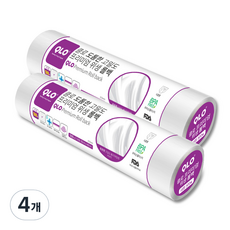 QLO 클로 도톰한 고밀도 프리미엄 위생 롤백 대형 30cm x 40cm 500매, 대(L), 4개