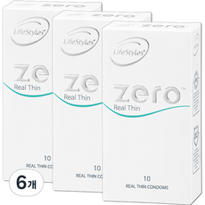 LifeStyles 남성형콘돔 Zero Real Thin, 10개입, 6개