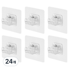까사마루 다용도 부착식 압축봉 거치 홀더, 투명, 24개