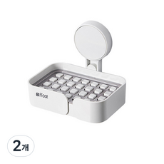 Winprice F-cat 壁掛式單層肥皂架, 白色, 2個