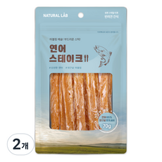 네츄럴랩 강아지 건강한육포 스테이크, 연어, 70g, 2개 연어, 70g, 2개