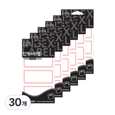 쁘띠팬시 인덱스라벨 86 x 40 mm 20-203R, 빨강, 18개입, 30개