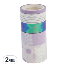 Loveliang 多用途紙膠帶 6款套組, 2套, 紫色混合