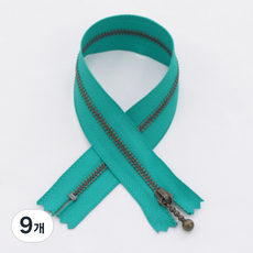 YKK 華可貴 Must 金色拉鍊 30cm, 薄荷藍, 9個