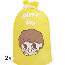 도나앤데코 선물 포장 부직포백 26 x 36cm 5p, 3호 005 Happy day 소년 옐로우, 2개