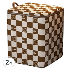 小熊收納盒, 2個, 棕色