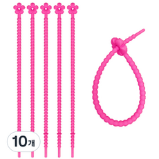 花朵造型矽膠理線帶, 6, 10個