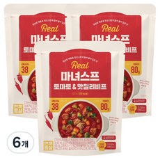 한끼통살 실온 마녀스프 토마토 & 핫칠리비프, 6개, 300g