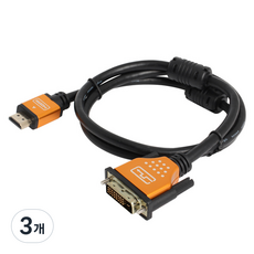 MYBESTFRIEND DVI to HDMI 金色金屬連接線 MBF-DMHMG015, 3個, 1.5m