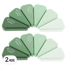 그라데이션 삼각 수정테이프 6종 x 2p 세트, 올리브, 4세트