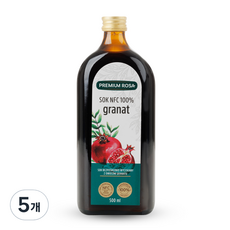 PREMIUM ROSA 石榴原汁, 500ml, 5個
