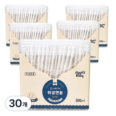 mom's baby 幼兒用螺旋棉花棒, 300支, 30盒