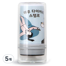 아이코닉 다꾸 칭찬 하루 다이어리 스탬프 08귀찮아, 검정색, 5개