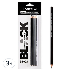 Sina Art 最高級專家用油性色鉛筆 超級黑 3入 TS-1072, 1色, 3個