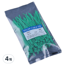 彩色多用途高強度束線帶 100入 TCT-250, 綠色, 4個