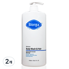 Biorga 保濕洗髮沐浴露, 2瓶, 1.5L
