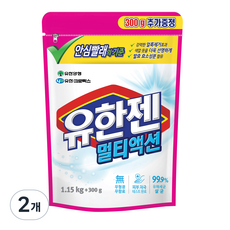 유한젠 멀티액션 분말세제 리필, 1.45kg, 2개
