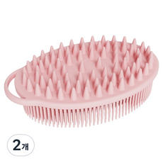 拜德 可輕鬆去除髒汙的尖頭矽膠洗衣刷, 粉紅色, 2個
