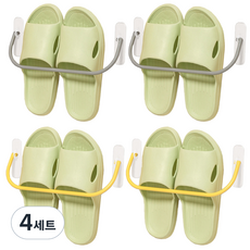 모나코올리브 무타공 피코 슬리퍼걸이 홀더 2종 x 2p 세트, 그레이, 옐로우, 4세트