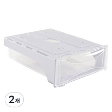책상밑 공간활용 부착형 히든서랍, 투명, 2개