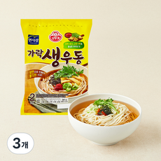 오뚜기 가락생우동 2인분, 341g, 3개