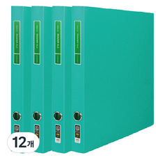 炫風 D型環 Frontier 活頁夾 文件夾 高級 不透明 2cm 3孔 A4, 12個, 淺綠色
