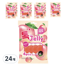 스위트조이 뉴톡젤리 복숭아맛 4개입, 160g, 24개