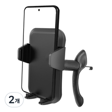 옵시디언 차량용 만능 송풍구 핸드폰 수동클립 거치대 갤럭시 아이폰 Z플립 G80 쏘렌토 카니발 토레스 K5 K8, 2개