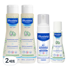 무스텔라 젠틀샴푸 200ml x 2p + 폼 샴푸 포 뉴본 150ml + 여행용 노린스 클렌징워터 50ml, 2세트