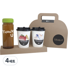 1AM 쥬뗌므 프리미엄 크라프트 블랜딩차세트, 크라프트 패키지 + 루비 캐모마일티 3p + 얼그레이 블라썸티 3p + 연두 뚜껑 보틀 + 보틀용 메세지 스티커 THANK U + 캘리그라피 메세지 축복해요, 4세트