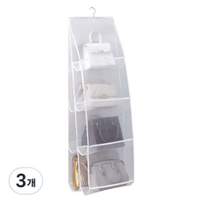 Daehan 縫隙收納整理架 8格包包收納櫃, 白色, 3個